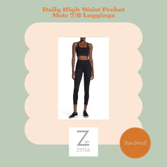 Z BY ZELLA Daily High Waist Pocket Moto 7/8 - Picture 1 of 11